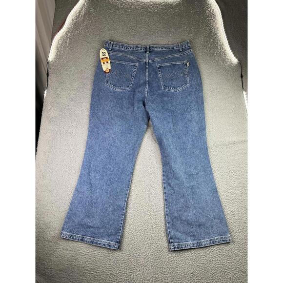 NWT Revolt Blue Denim Jeans Fit & Flare Womens Size 22 100% Cotton Deadstock - Picture 2 of 14